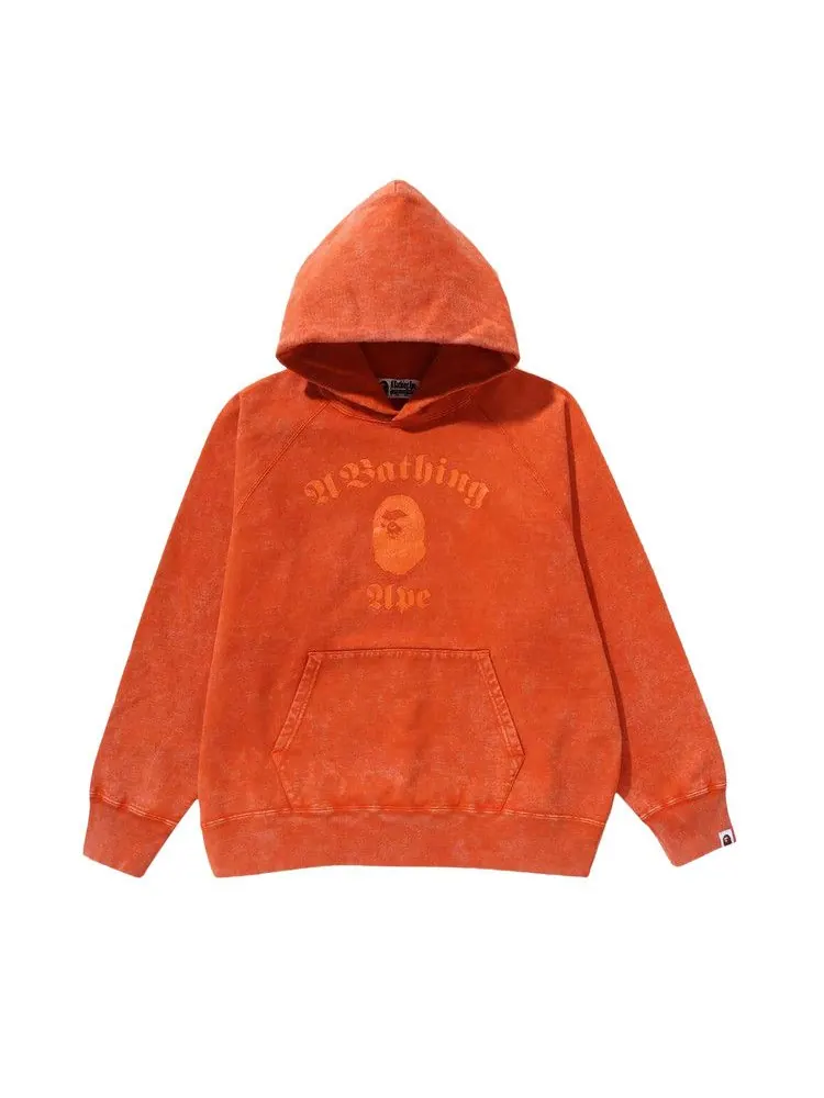 Худи BAPE A Bathing Ape Overdye Pullover Relaxed Fit Hoodie — изображение 1 из 1, оранжевый