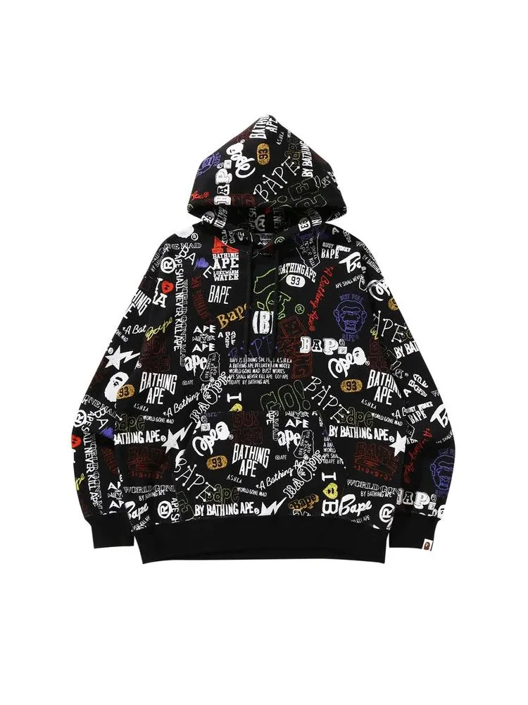 Худи BAPE Hand Draw Pullover Hoodie — изображение 1 из 1, черный
