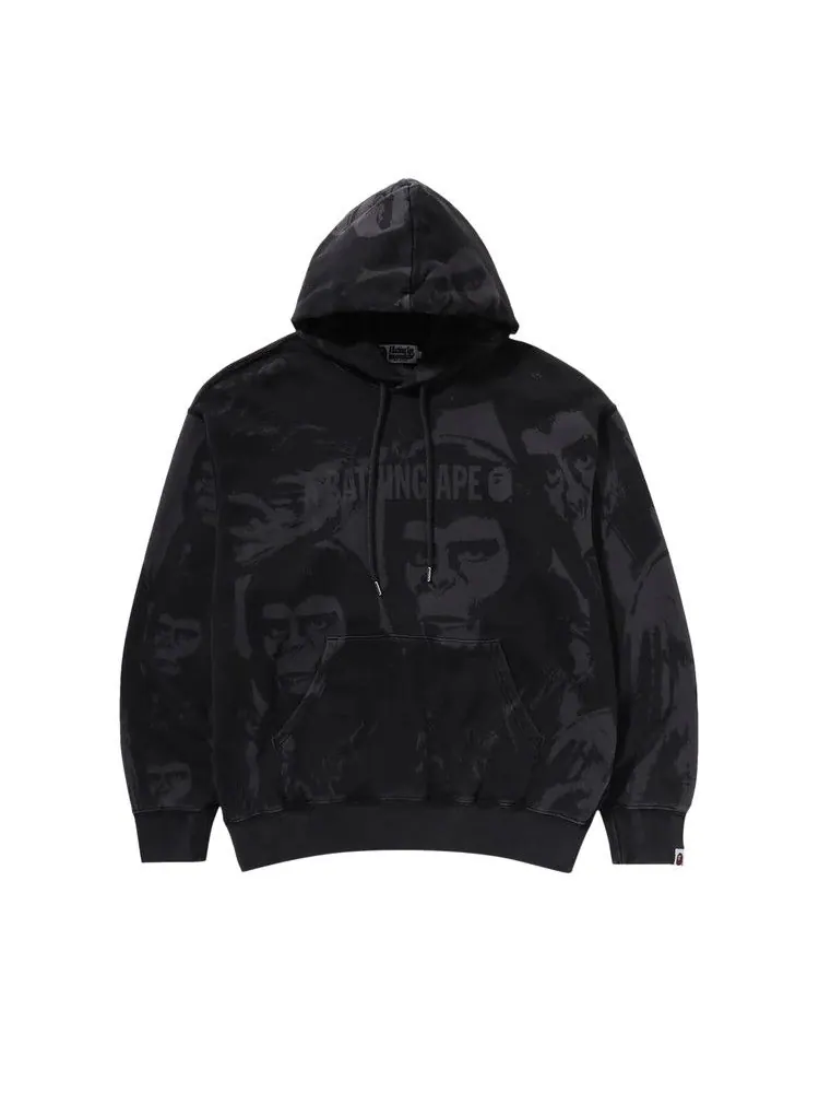 Худи BAPE Overall Garment Dyed Photo Pullover Hoodie — изображение 1 из 1, черный