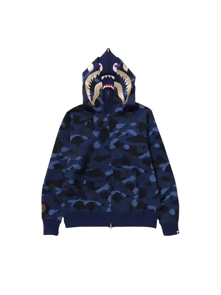 Худи BAPE Color Camo Double Shark Full Zip 'Navy' — изображение 1 из 4, синий