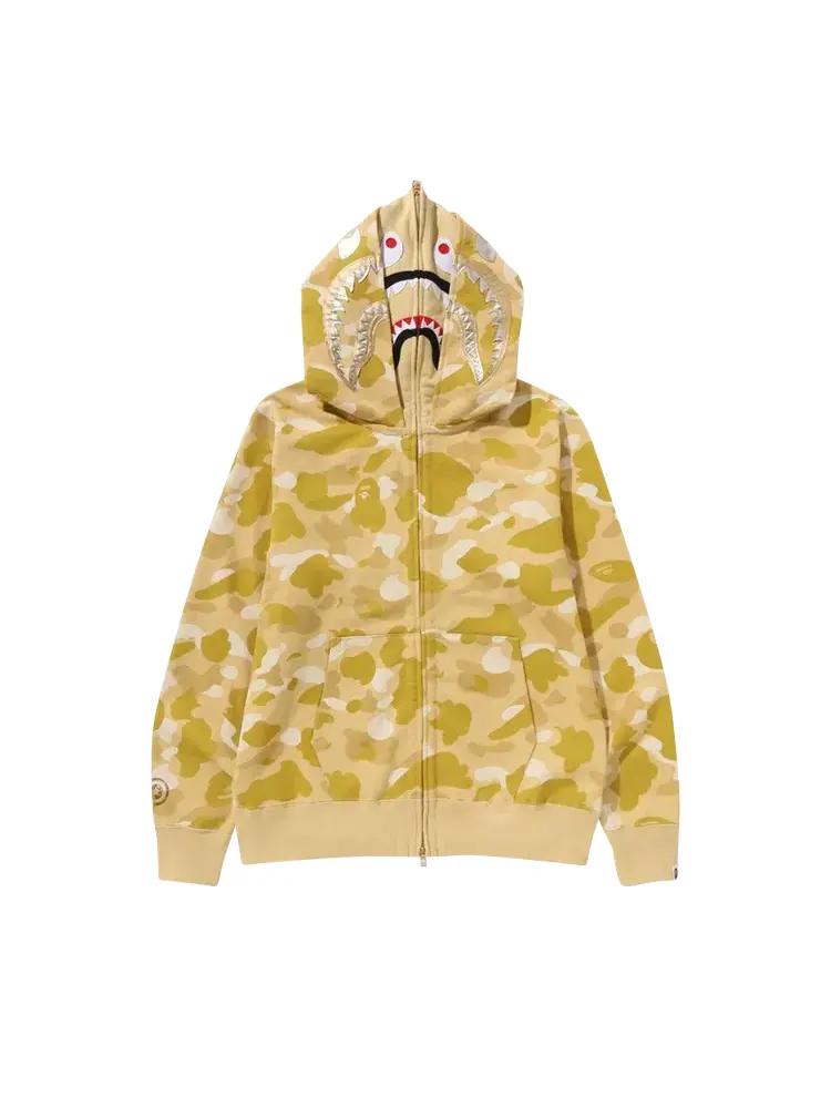 Худи BAPE Color Camo Double Shark Full Zip 'Yellow' — изображение 1 из 3, желтый