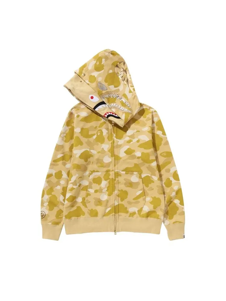Худи BAPE Color Camo Double Shark Full Zip 'Yellow' — изображение 3 из 3, желтый