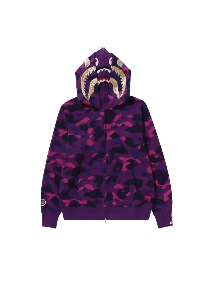 Худи BAPE Color Camo Double Shark Full Zip 'Purple' — изображение 1 из 3, фиолетовый