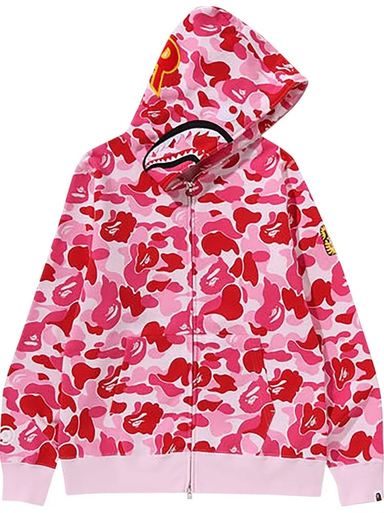 Худи BAPE ABC Camo Shark Full Zip 'Pink' — изображение 1 из 2, розовый