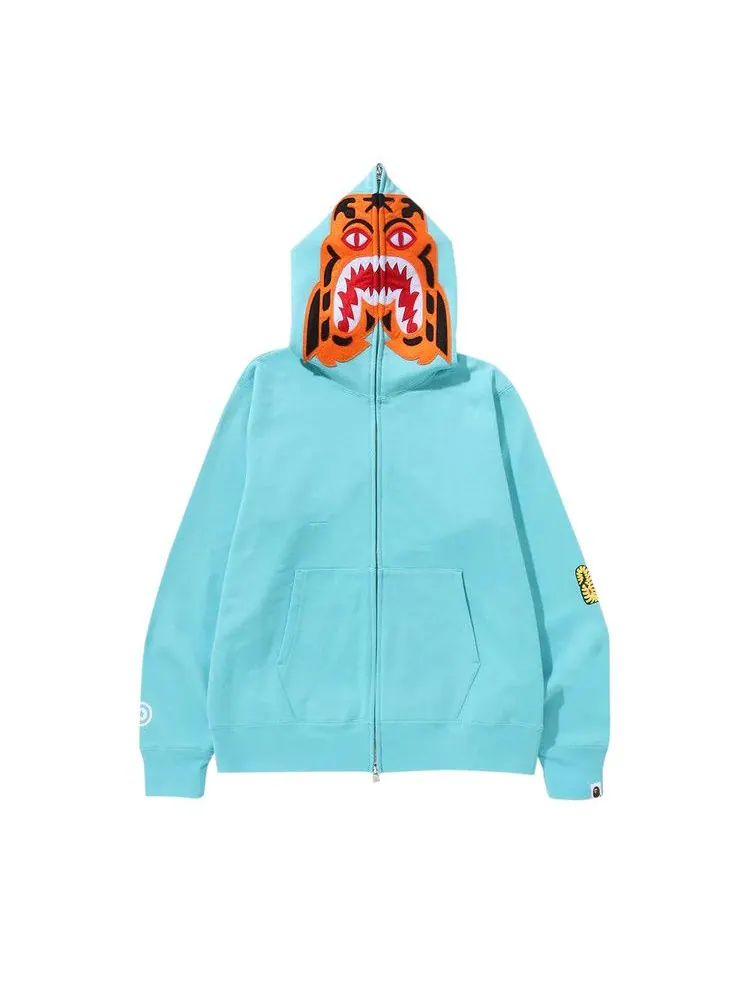 Худи BAPE Tiger Full Zip Hoodie — изображение 1 из 1, зеленый