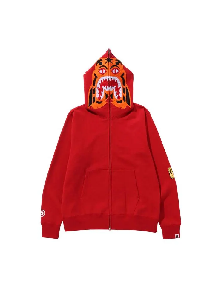 Худи BAPE Tiger Full Zip Hoodie — изображение 1 из 1, красный