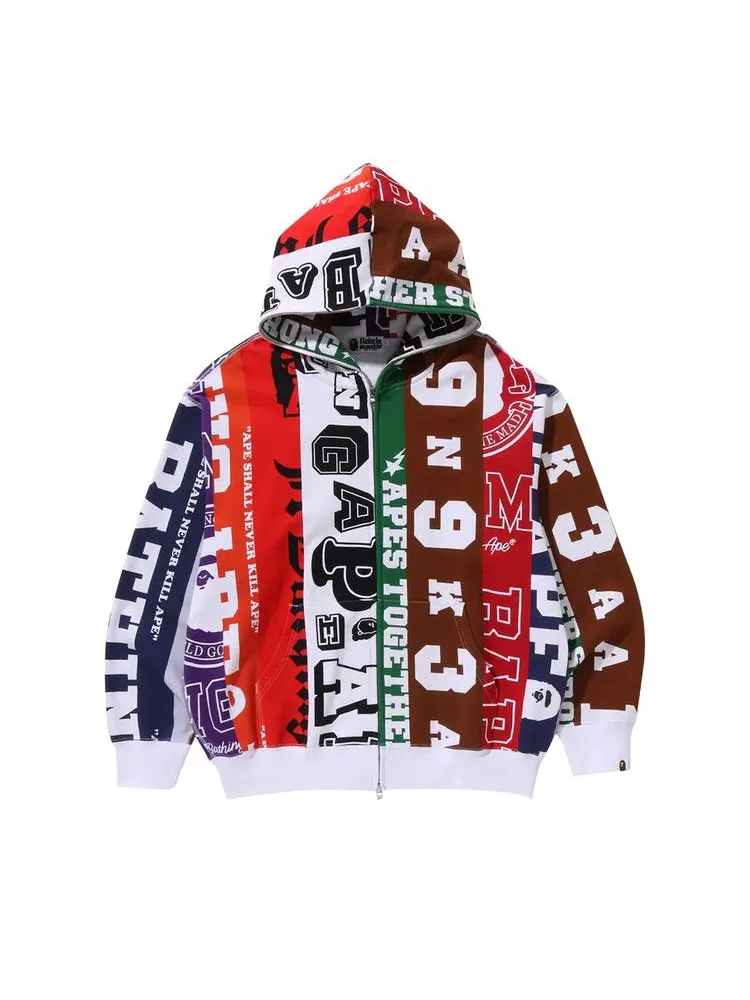 Худи BAPE Fans Scarf Full Zip Hoodie — изображение 1 из 1, мульти