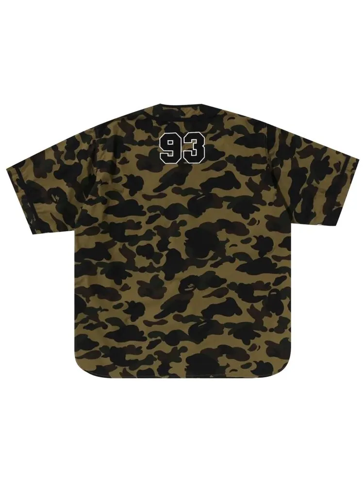 Рубашка BAPE 1st Camo Baseball Shirt — изображение 2 из 2, зеленый