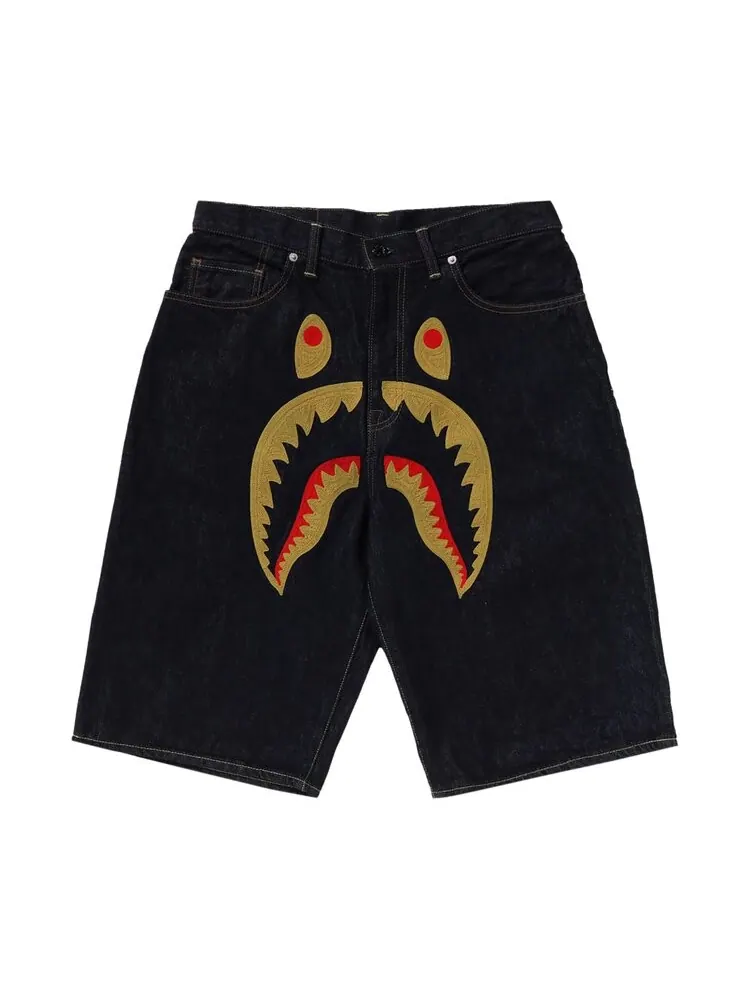 Шорты BAPE Shark Denim Shorts — изображение 1 из 2, синий