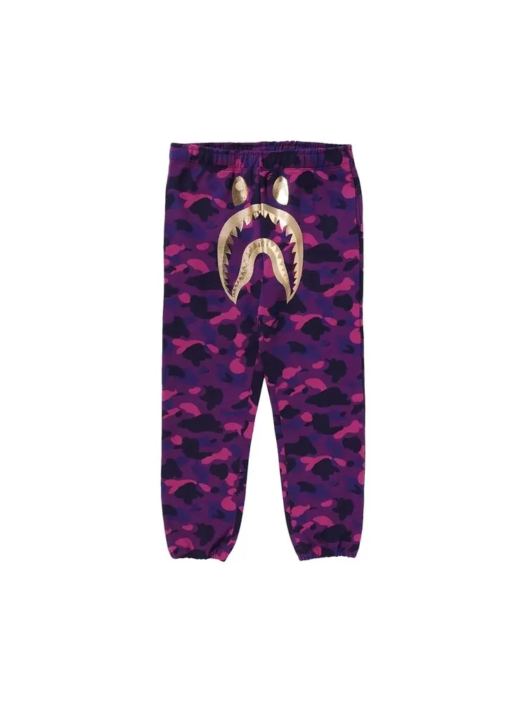 Спортивные брюки BAPE Color Camo Shark Sweatpants — изображение 1 из 2, фиолетовый