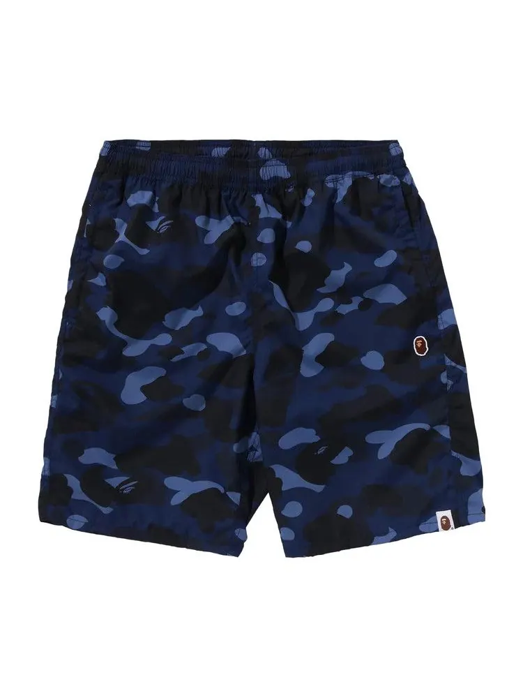 Шорты BAPE Color Camo Ape Head One Point Beach Shorts — изображение 1 из 3, темно-синий