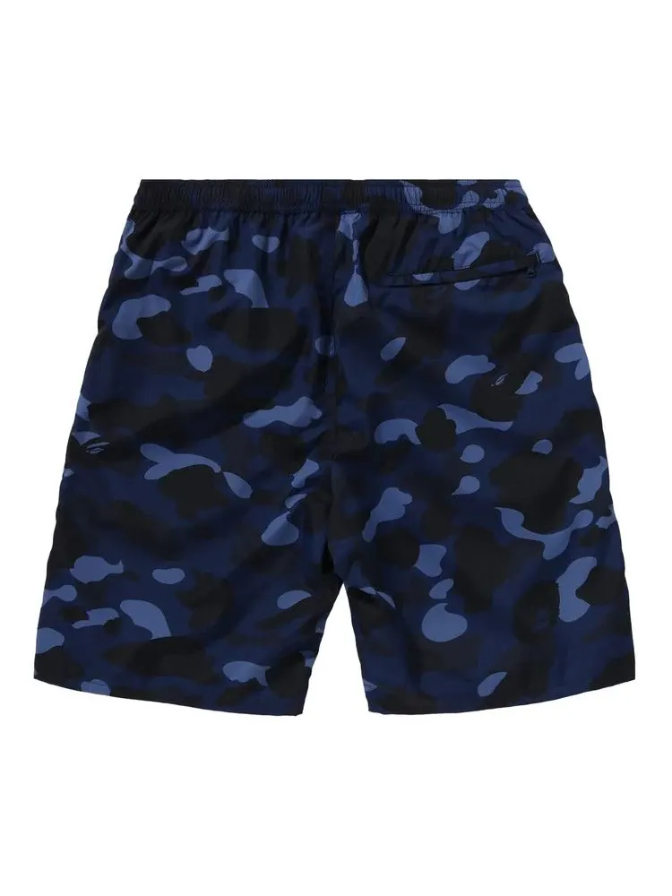 Шорты BAPE Color Camo Ape Head One Point Beach Shorts — изображение 2 из 3, темно-синий