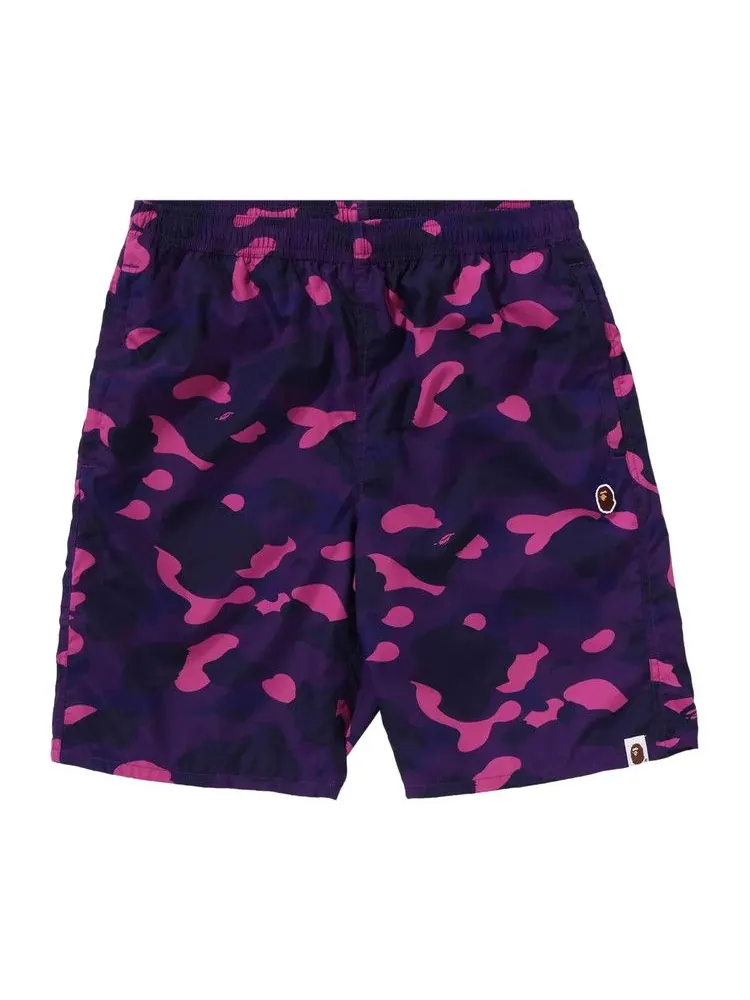 Шорты BAPE Color Camo Ape Head One Point Beach Shorts — изображение 1 из 3, фиолетовый