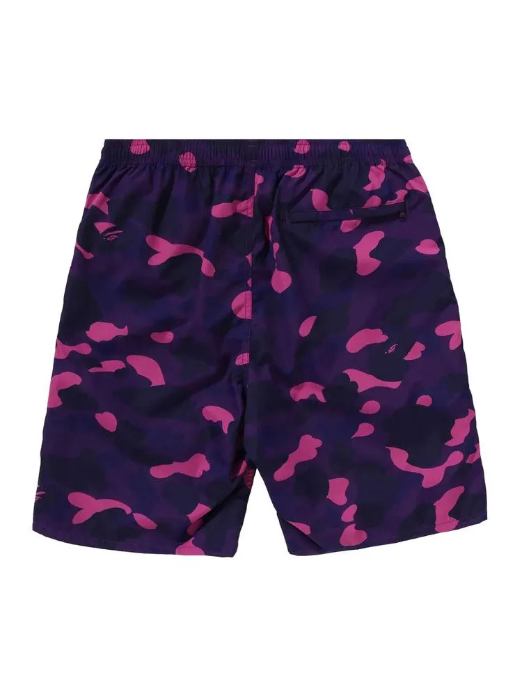 Шорты BAPE Color Camo Ape Head One Point Beach Shorts — изображение 2 из 3, фиолетовый