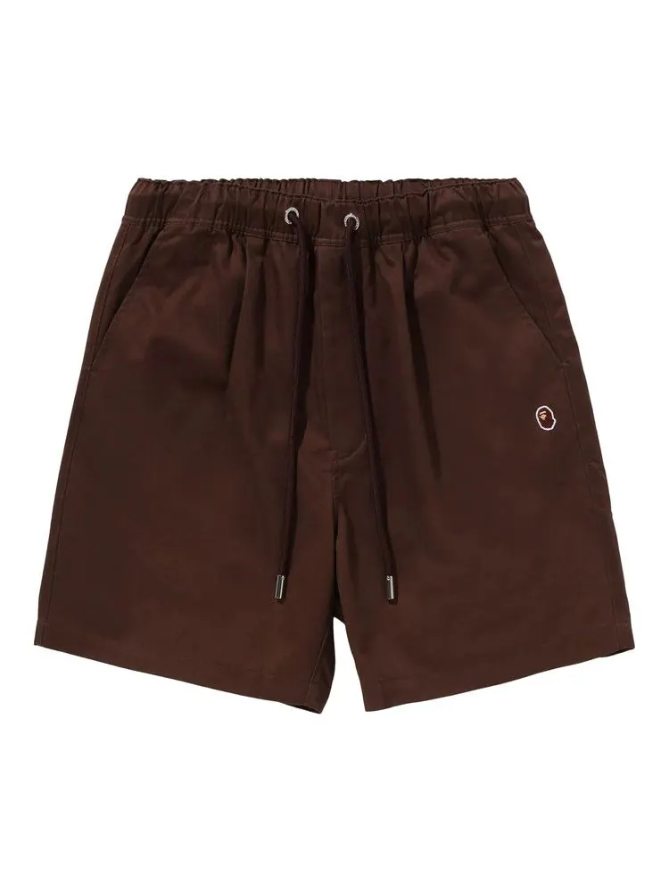Шорты BAPE Ape Head One Point 2 Pleat Easy Chino Shorts — изображение 1 из 3, коричневый