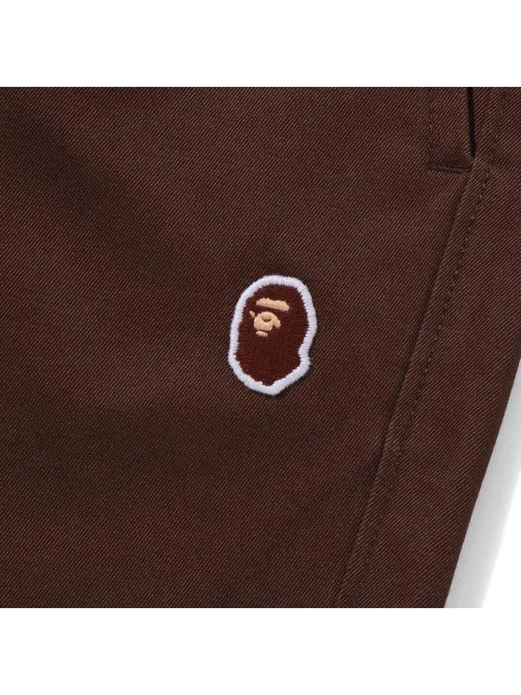 Шорты BAPE Ape Head One Point 2 Pleat Easy Chino Shorts — изображение 3 из 3, коричневый