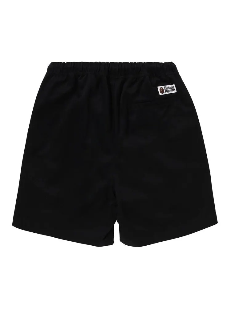 Шорты BAPE Ape Head One Point 2 Pleat Easy Chino Shorts 'Black' — изображение 2 из 3, черный