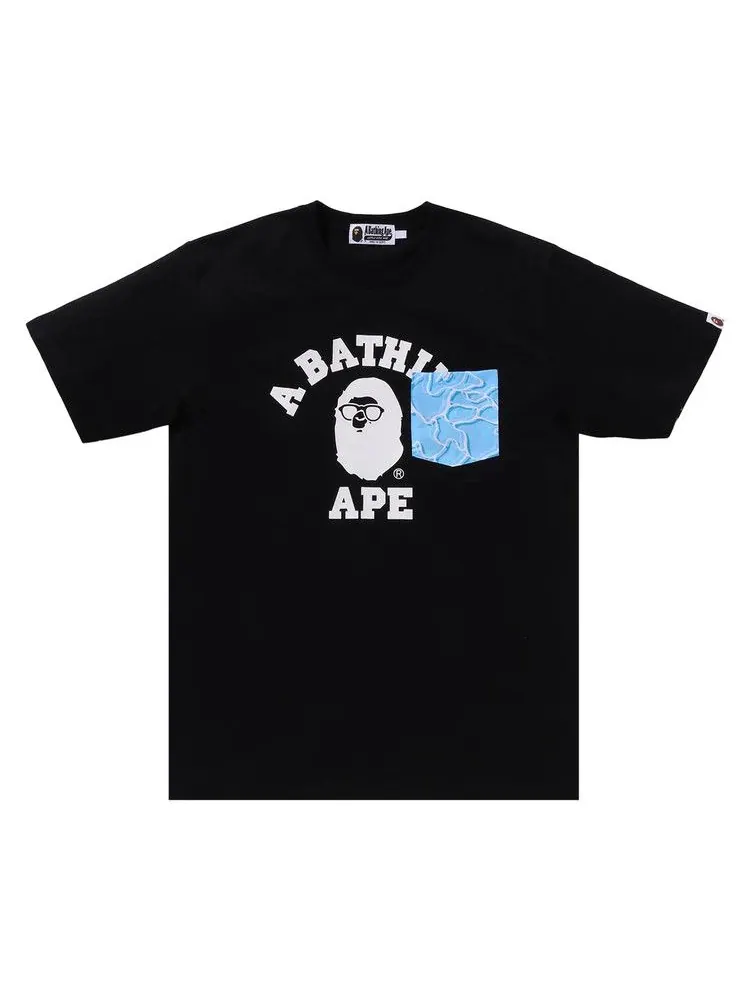 Футболка BAPE ABC Sea Surface Camo Pocket College Tee — изображение 1 из 2, черный