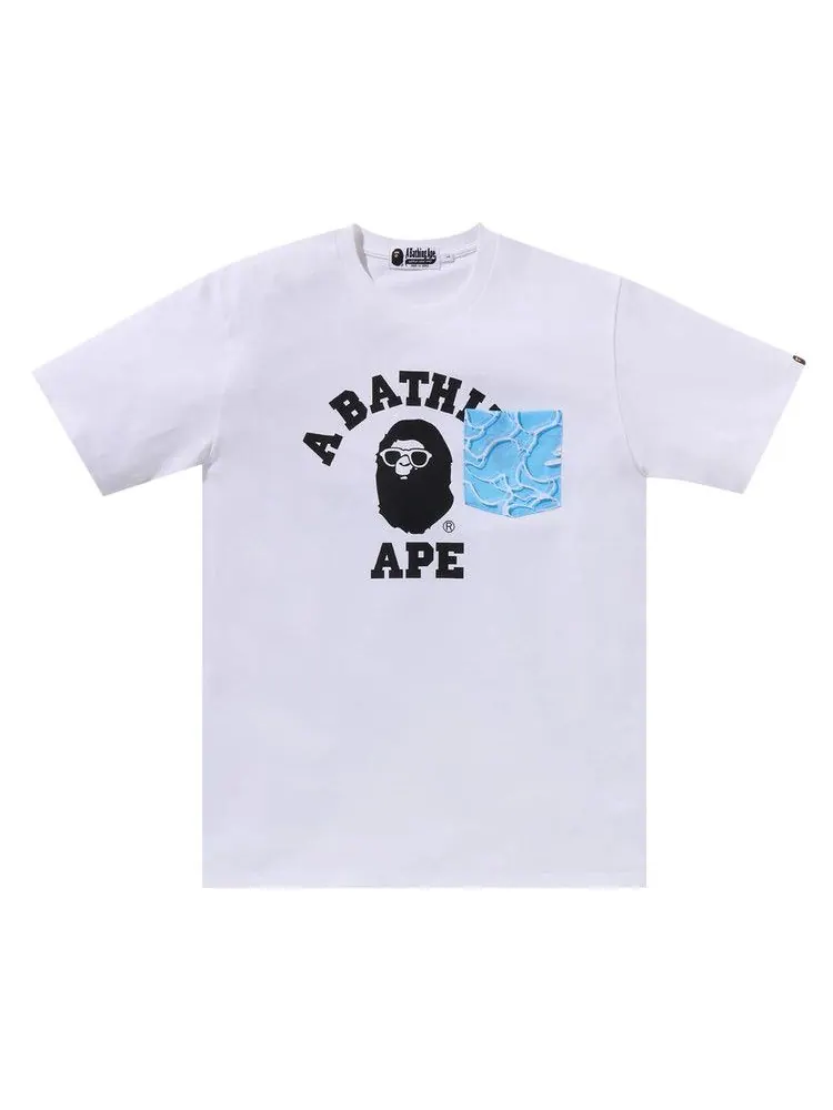 Футболка BAPE ABC Sea Surface Camo Pocket College Tee — изображение 1 из 2, белый