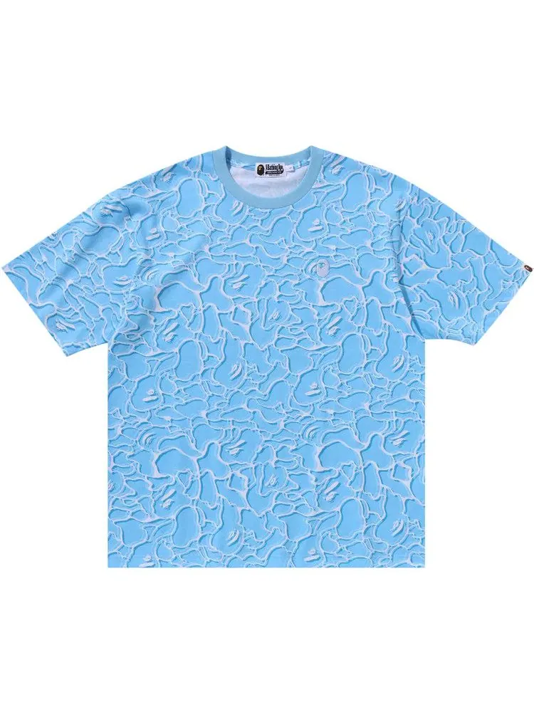 Футболка BAPE ABC Sea Surface Camo Relaxed Fit Tee — изображение 1 из 2, синий