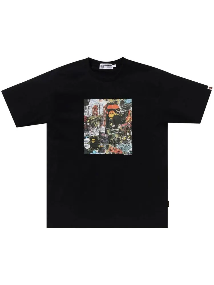 Футболка BAPE Flyer Pattern Print Tee — изображение 1 из 2, черный
