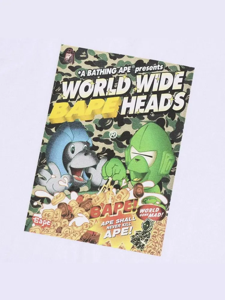 Футболка BAPE Heads Flyer Tee — изображение 2 из 2, белый