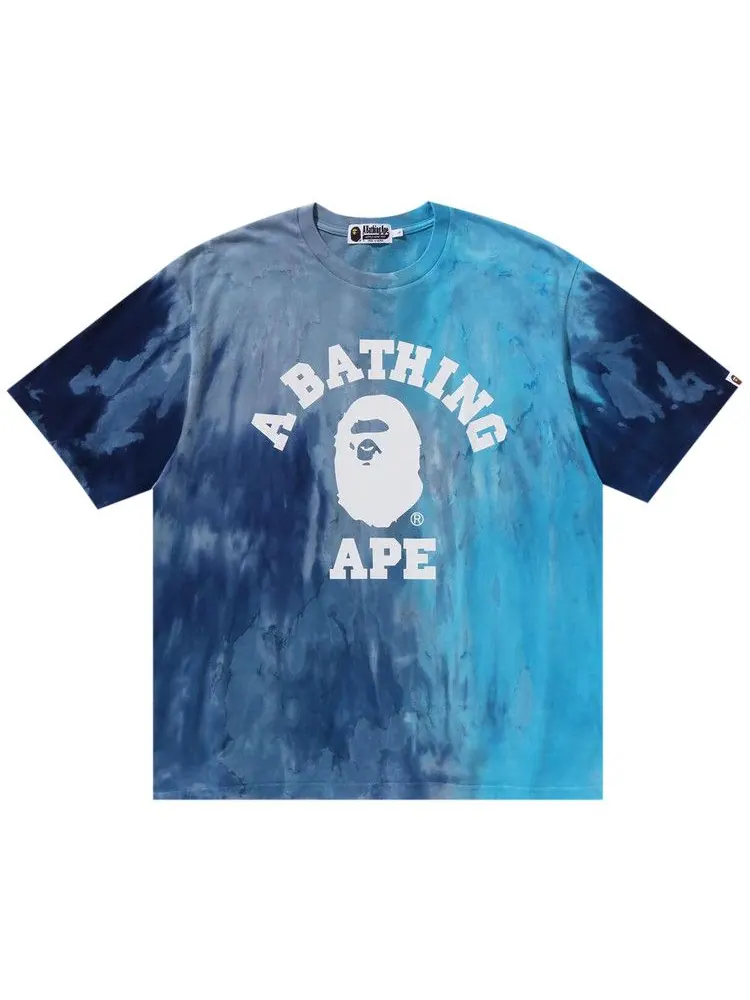 Футболка BAPE Ice Dye College Relaxed Fit Tee — изображение 1 из 3, синий