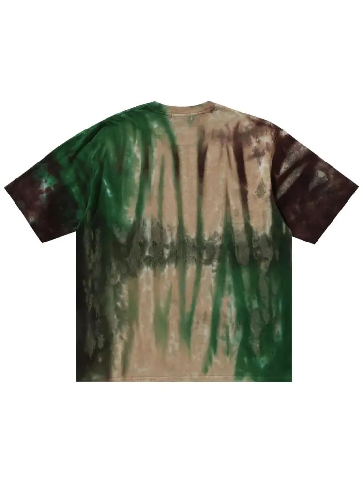 Футболка BAPE Ice Dye College Relaxed Fit Tee — изображение 2 из 3, зеленый