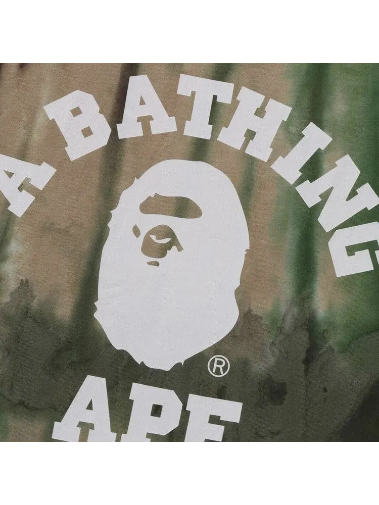 Футболка BAPE Ice Dye College Relaxed Fit Tee — изображение 3 из 3, зеленый