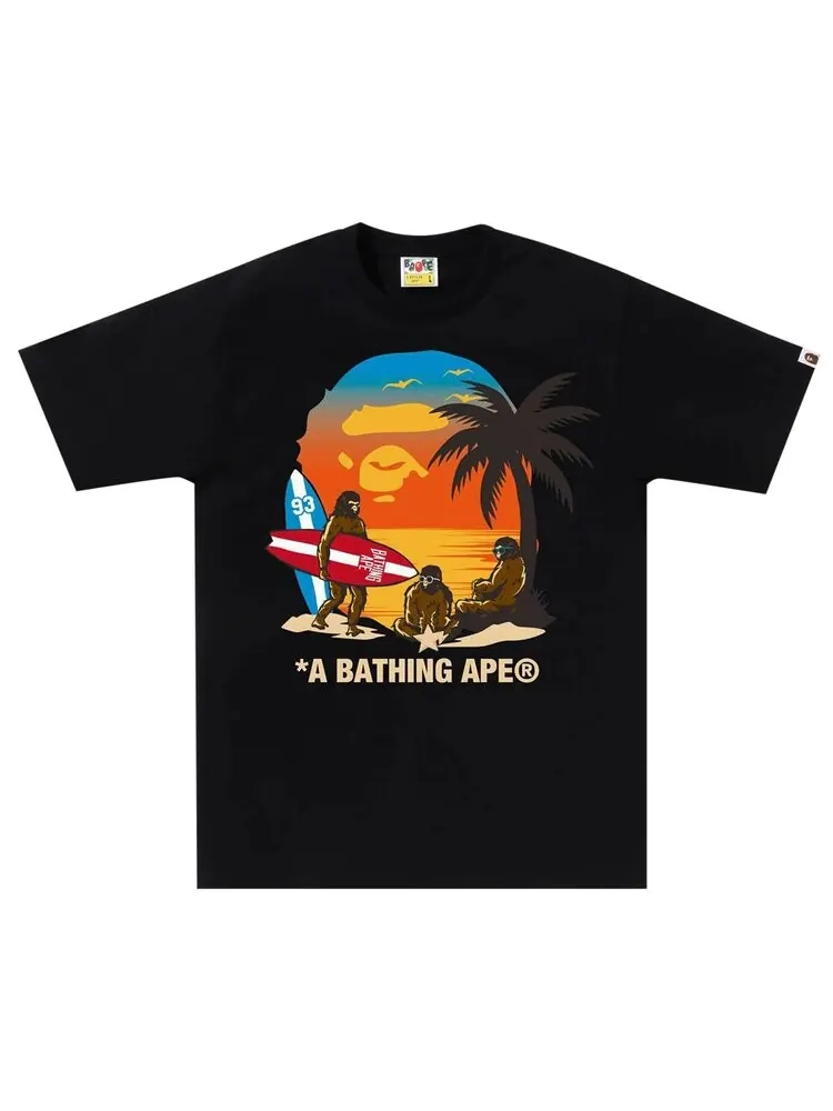 Футболка BAPE Sunset Beach Ape Head Tee — изображение 1 из 1, черный
