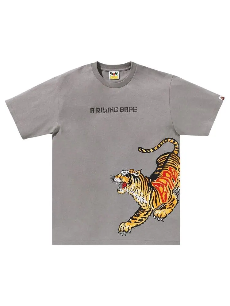 Футболка BAPE Tiger And Dragon Tee — изображение 1 из 3, серый