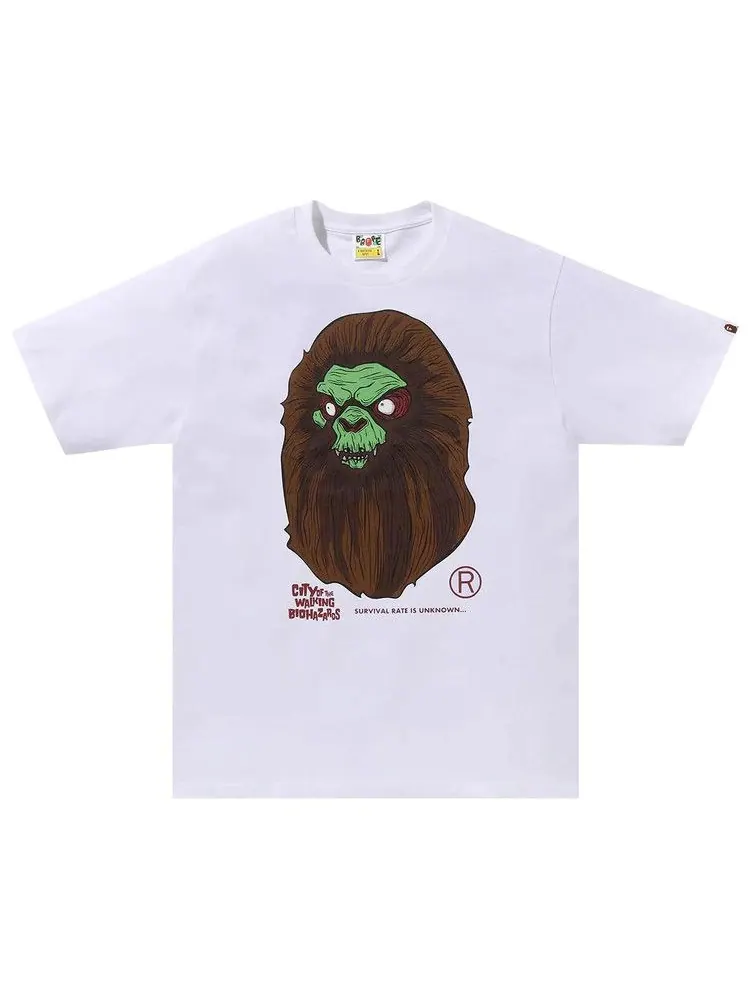 Футболка BAPE Horror Mad Face Tee — изображение 1 из 1, белый