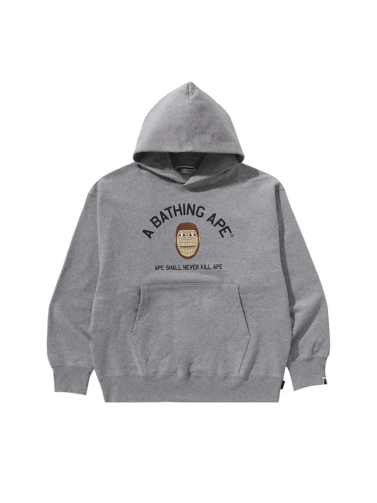 Худи BAPE Polygon Relaxed Fit Pullover Hoodie — изображение 1 из 3, серый