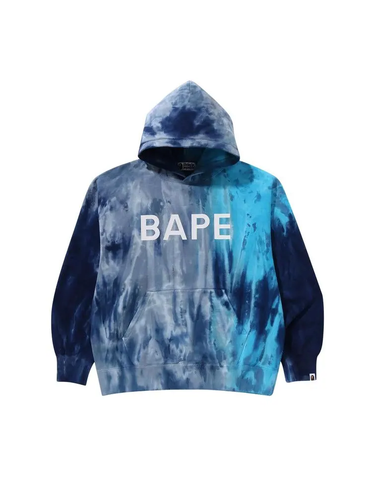 Худи BAPE Ice Dye Relaxed Fit Pullover Hoodie — изображение 1 из 3, синий