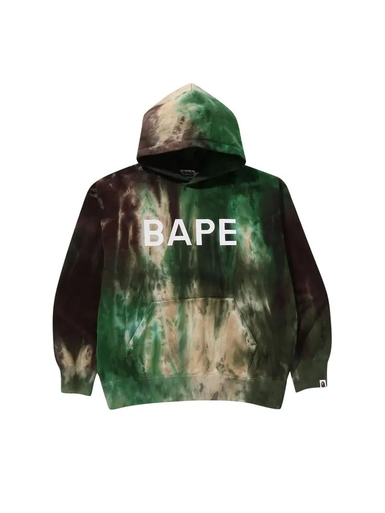 Худи BAPE Ice Dye Relaxed Fit Pullover Hoodie — изображение 1 из 3, зеленый