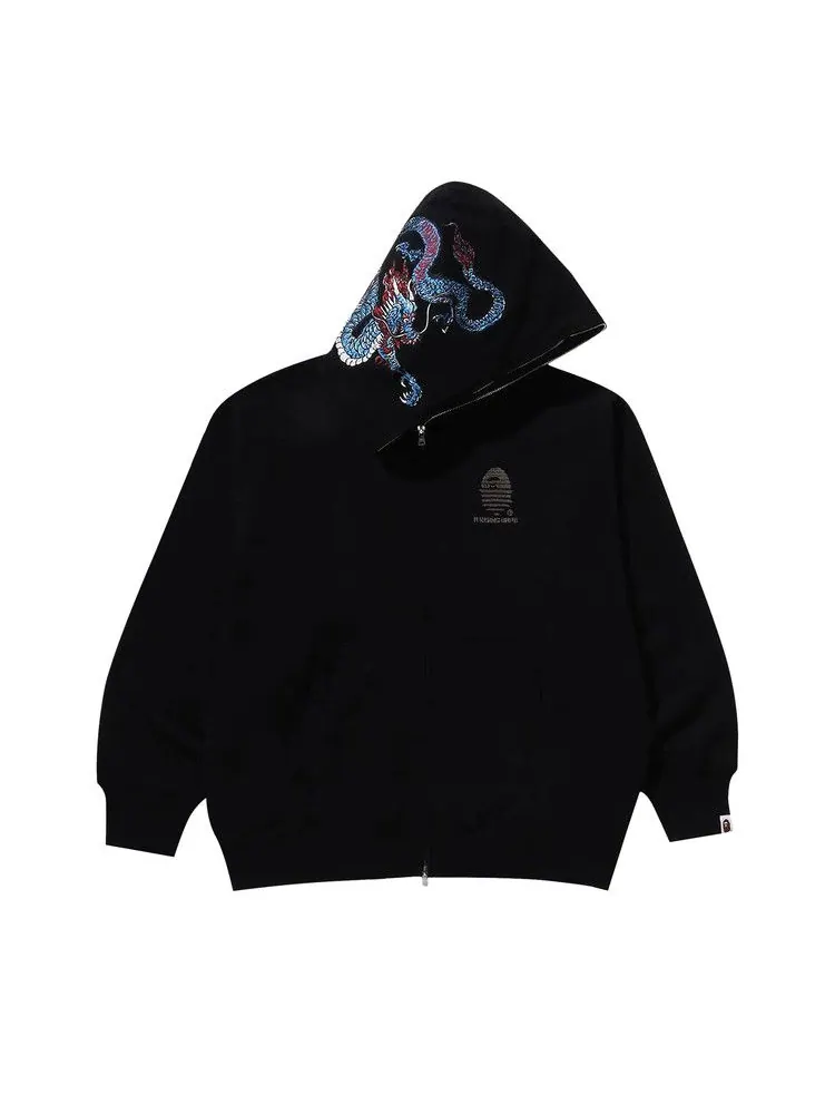 Худи BAPE Tiger And Dragon Relaxed Fit Full Zip Hoodie — изображение 1 из 1, черный