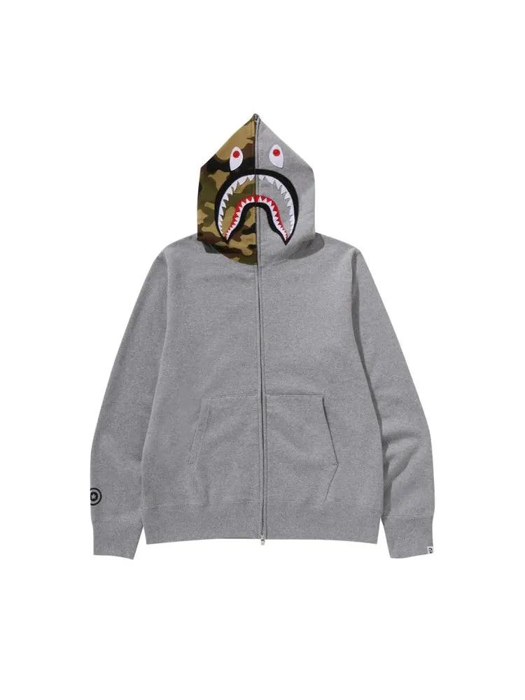 Худи BAPE 1st Shark Full Zip Hoodie — изображение 1 из 4, серый