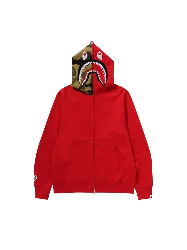 Худи BAPE 1st Shark Full Zip Hoodie — изображение 1 из 3, красный