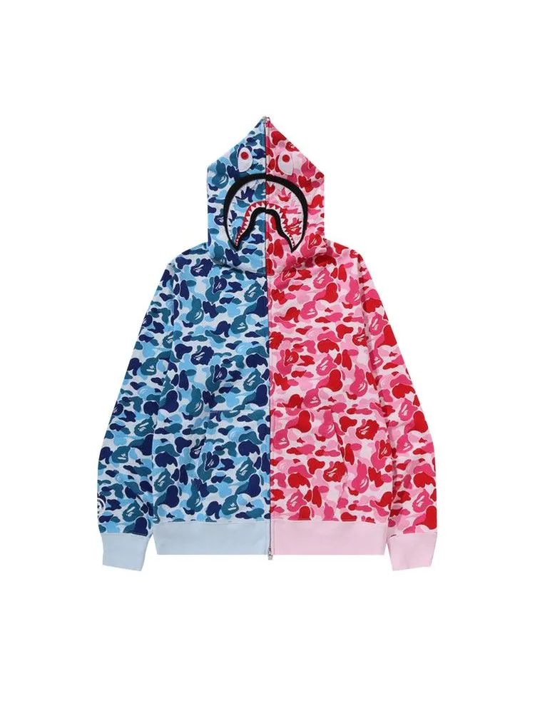 Худи BAPE ABC Camo Separate Shark Full Zip Hoodie — изображение 1 из 1, синий