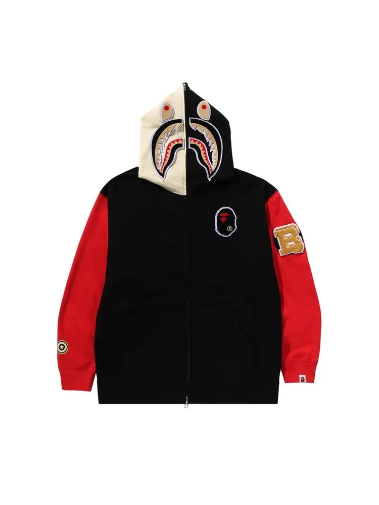 Худи BAPE Shark Full Zip Hoodie China — изображение 1 из 3, черный