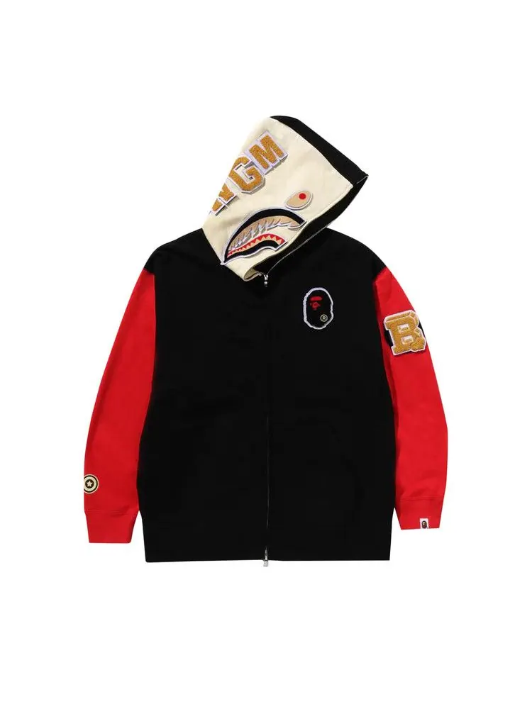 Худи BAPE Shark Full Zip Hoodie China — изображение 3 из 3, черный
