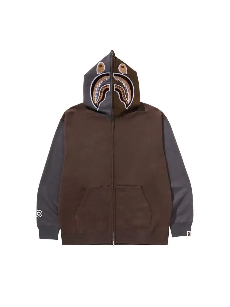 Худи BAPE Shark Full Zip Hoodie #2 — изображение 1 из 4, бежевый