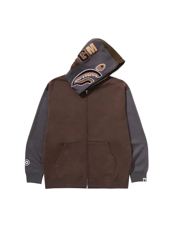 Худи BAPE Shark Full Zip Hoodie #2 — изображение 3 из 4, бежевый