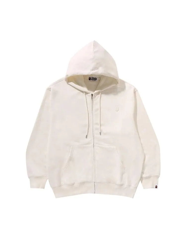 Худи BAPE One Point Relaxed Fit Full Zip Hoodie — изображение 1 из 2, белый