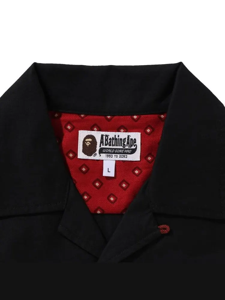 Рубашка BAPE Dragon Embroidery Open Collar Shirt — изображение 3 из 3, черный