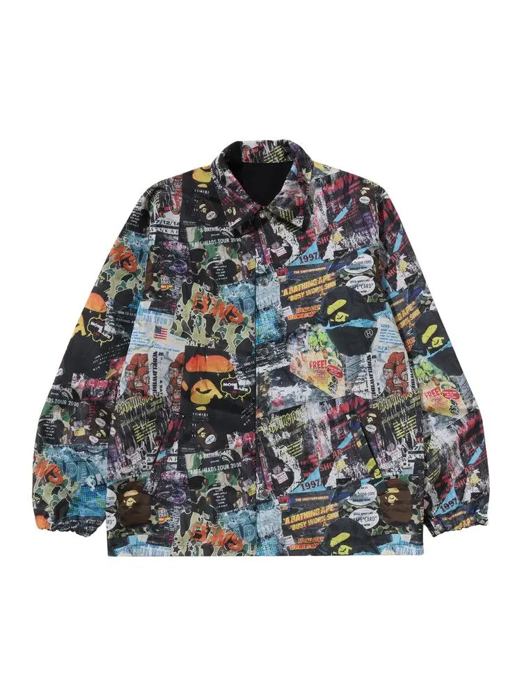 Куртка BAPE Flyer Pattern Reversible Coach Jacket — изображение 1 из 3, мульти