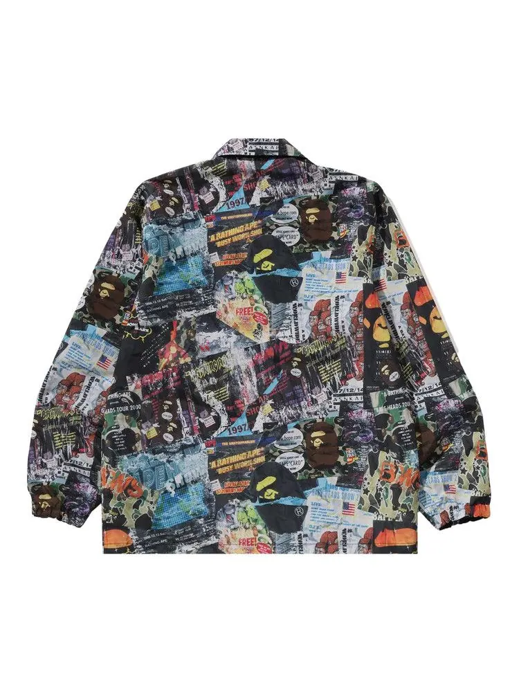 Куртка BAPE Flyer Pattern Reversible Coach Jacket — изображение 2 из 3, мульти
