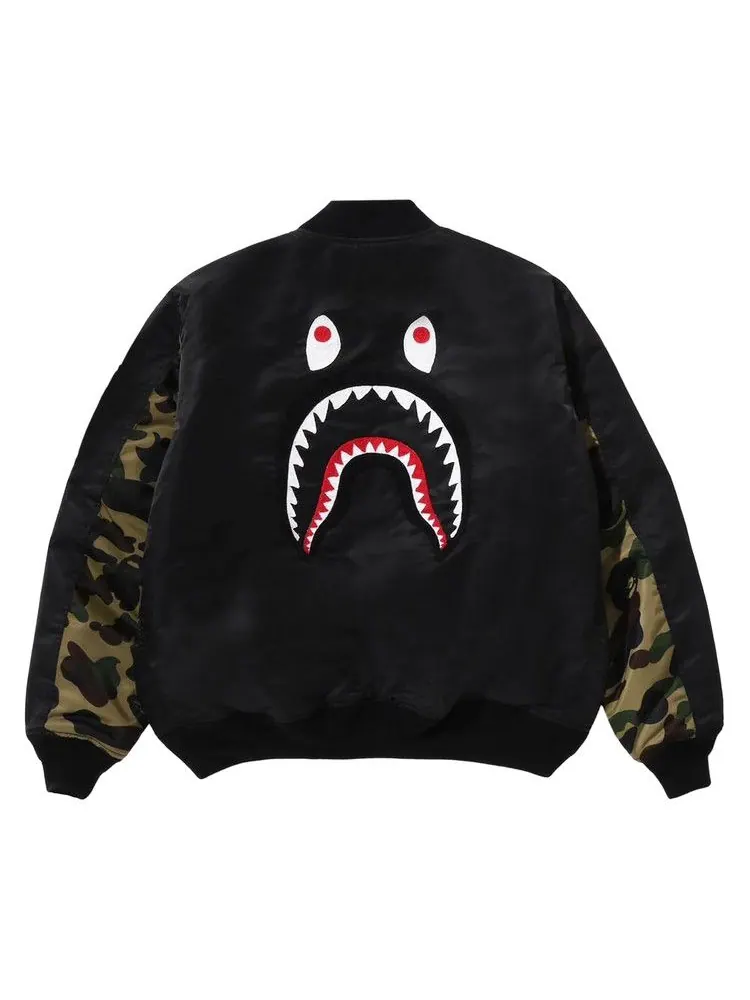 Куртка BAPE Shark MA-1 Bomber Jacket — изображение 2 из 3, черный