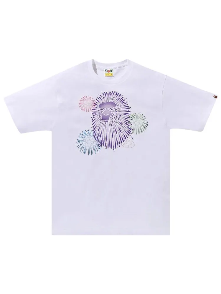 Футболка BAPE Ape Head Firework Tee #2 — изображение 1 из 1, белый