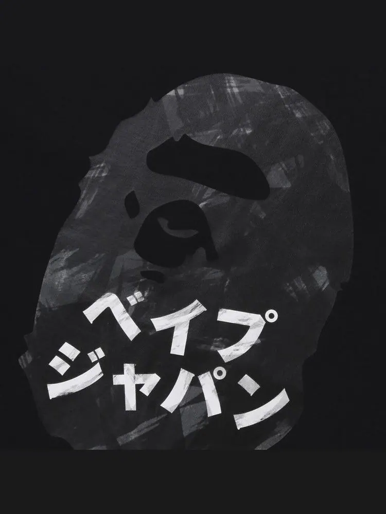Футболка BAPE Ape Head Ink Painting Tee — изображение 3 из 3, черный